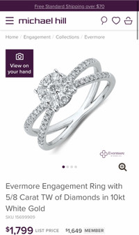Evermore Engagement Ring with 5/8 Carat TW Diamonds in 10kt