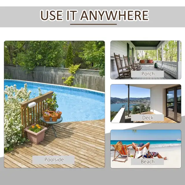 Outsunny Wooden Adirondack Rocking Muskoka Chair with Slatted Wo in Chairs & Recliners in Markham / York Region - Image 4