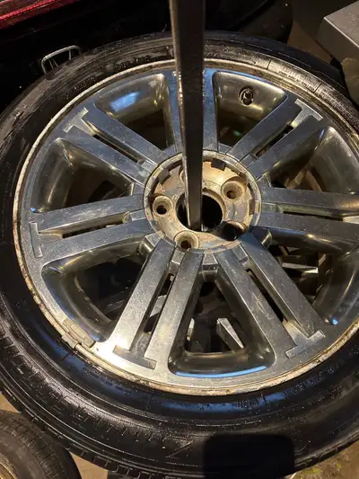 Excellent condition, Set of tires and fair rims 18inches 215/55 R18 Bridgestone five bolt pattern Ri...