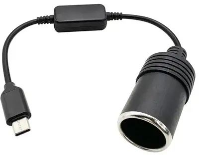 USB C Male to 12V Car Cigarette Lighter Socket Female Converter for Dash Cam, GPS ✨ New, unopened -...