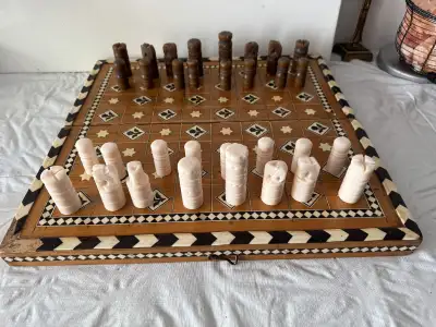 LUXURIOUS, VINTAGE, ANTIQUE CHESS, BACKGAMMON BOARD, AUTHENTIC, View more