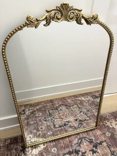 Gorgeous! Antique Gold Arch Wall Mirror, 24"x36" NEW, View more