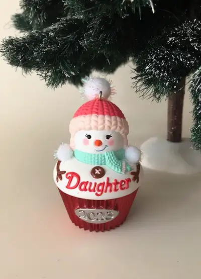 Daughter Hallmark Christmas Ornament Sweet as a Cupcake Snowman, View more
