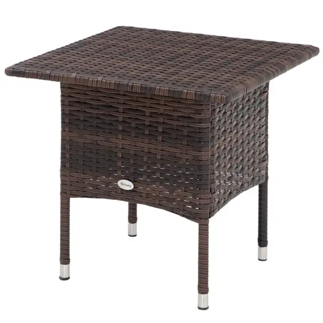 20" Patio Wicker Coffee Table, Mixed Brown  in Coffee Tables in Markham / York Region - Image 11