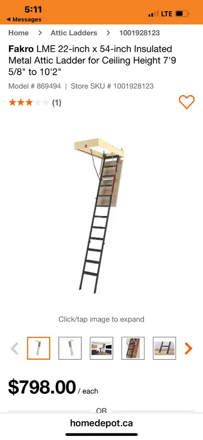 Pull Down Attic Ladder, View more