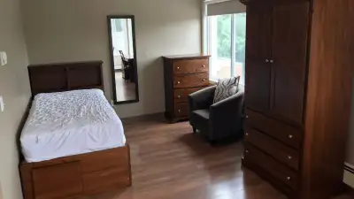 I have a fully furnished room in a female-only 2-bedroom apartment in a secure building on Whyte Ave...