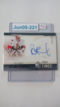 2010-11 SP Authentic Sign of the Times Ray Emery #SOT-RE Aut0