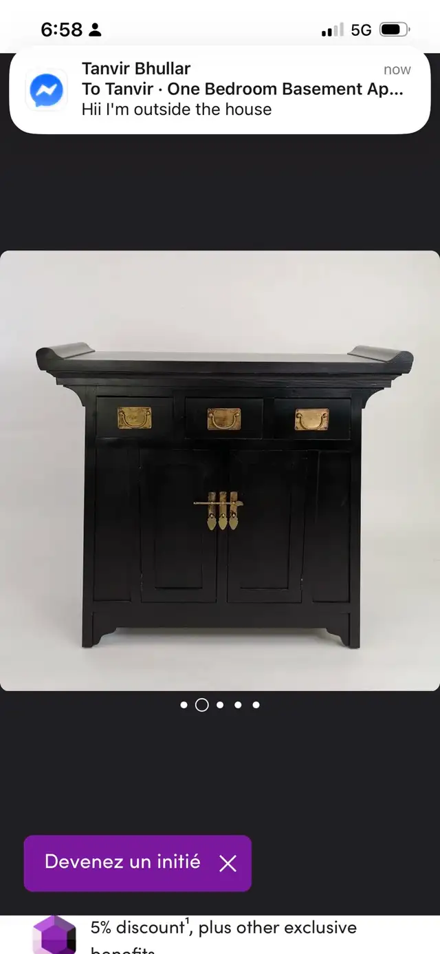 New Scholl decorative sideboard with 3 drawers and 2 doors in Hutches & Display Cabinets in Mississauga / Peel Region - Image 3