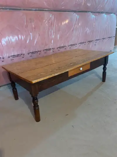 Beautiful nice old rustic Harvest Coffee Table 29" x 57", 19" Tall