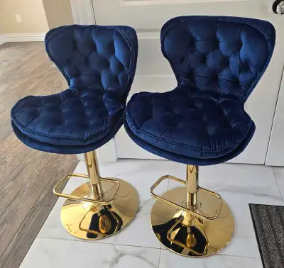 Set Navy Gold Barstools, View more