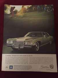 1972 Cadillac Marketing w/Golfers in Background Original Ad