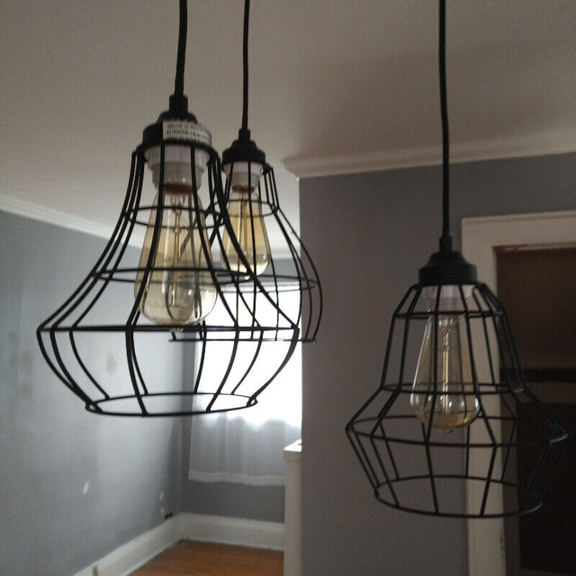 Light - Structube, Black Cage Pendant Light, 3-Light in Indoor Lighting & Fans in Markham / York Region - Image 2