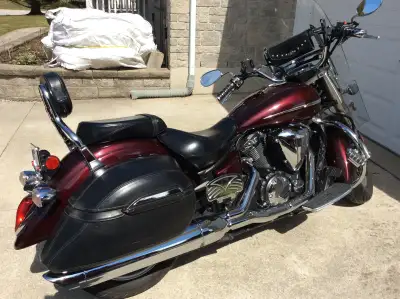 2008 Yamaha 1300 V-Star Touring ,immaculate condition 43295 klm. Senior owned , giving up riding . A...