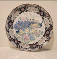 Vintage Japanese Toyo Decorative Peacock Plate. Art