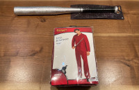 Halloween Costume Items - Red jumpsuit and baseball bat