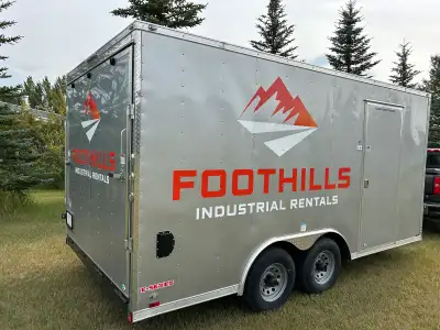 Good for moving, motorcycles, side by side, Quads. Lots of E-Track inside to strap things down. 8X16...