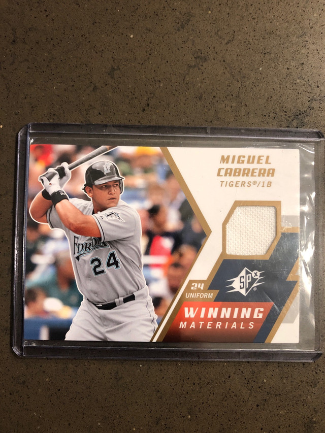 Miguel Cabrera Winning Material Jersey Card in Arts & Collectibles in Markham / York Region