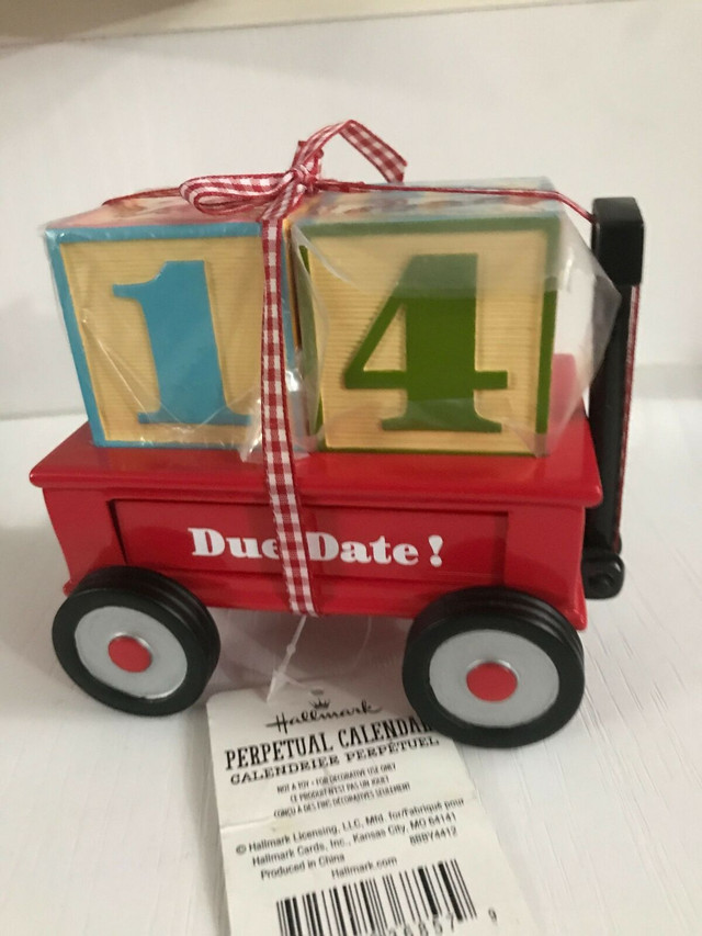 New w. Tags Hallmark Red Wagon Perpetual Calendar in Arts & Collectibles in Bedford - Image 4