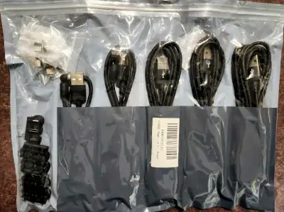 5 pack of new braided magnetic charging cables., View more