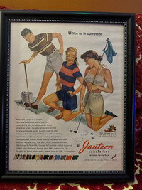 Vintage Jantzen Sun Clothes 1950 ad from Life magazine  