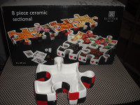 Roscher &Cie  8  Ceramic puzzle piece snack sectional