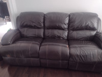 leather reclining sofa & loveseat