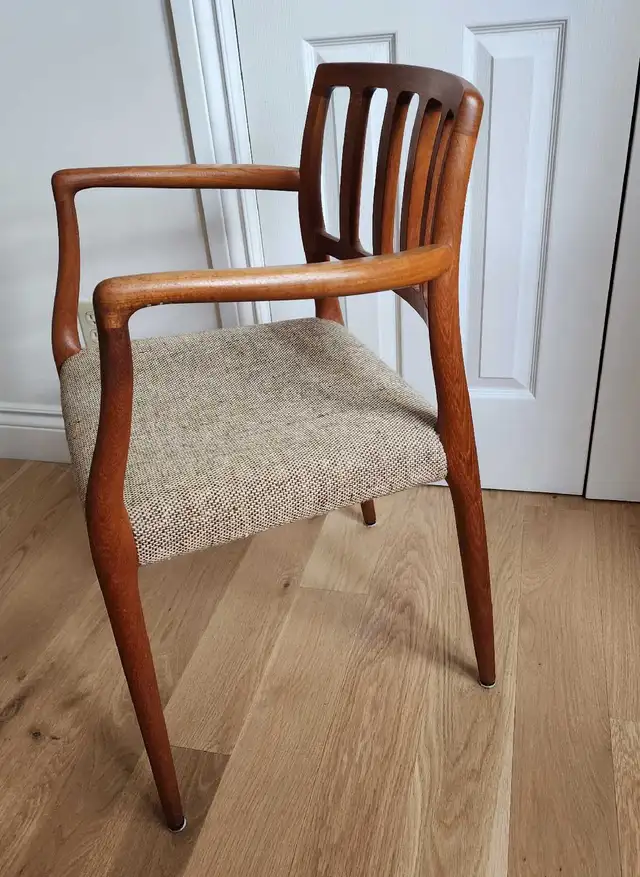 2 Mid Century Teak Arm Chairs from Denmark - Rare in Chairs & Recliners in Ottawa - Image 3
