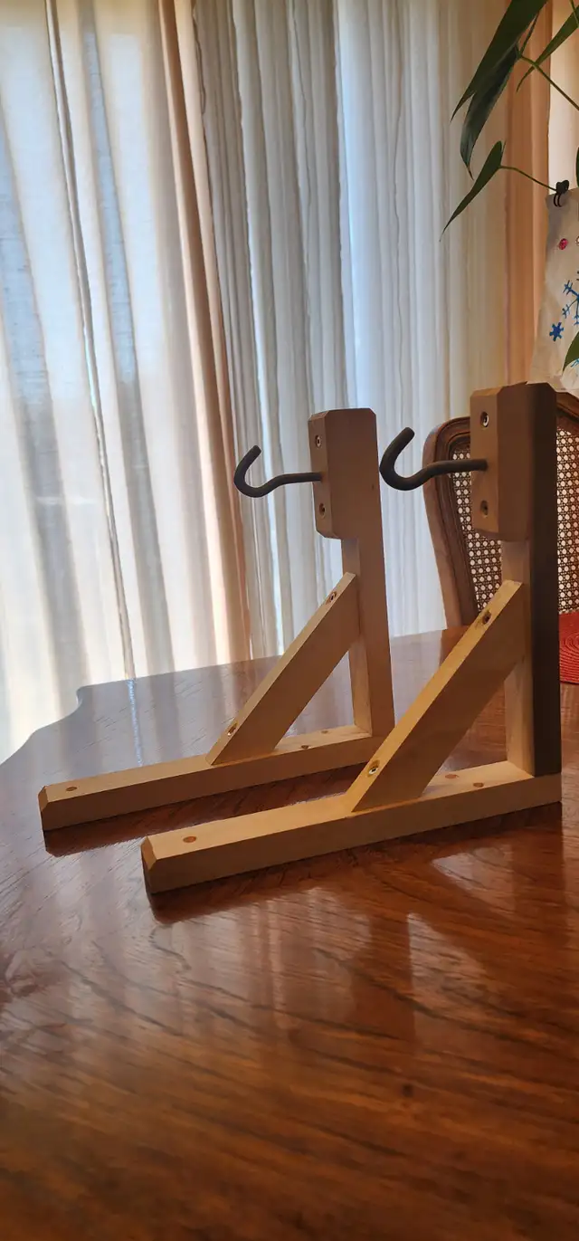Wooden shelf support bracket with hook in Other in St. Catharines - Image 2