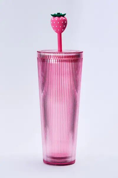 NWT Starbucks 2026 Pink  Ltd Edition Cold Cup w/ Strawberry Top, View more