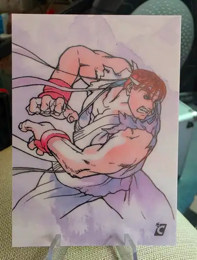 Cardsmiths Street Fighter Alpha Ryu HADOKEN WATERCOLOUR, View more