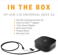 HP USB-C/A Universal Dock G2 (Laptop Docking Station)