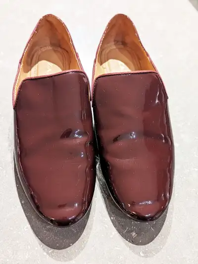 Zara Burgundy Patent Leather Women's Shoes (Size 6.5), View more