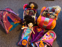 Groovy Girl Dolls, Tent, and Cars Set