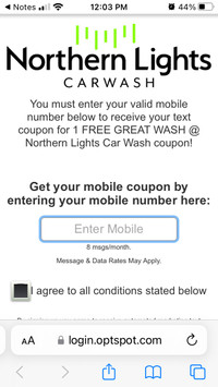 free car wash coupon