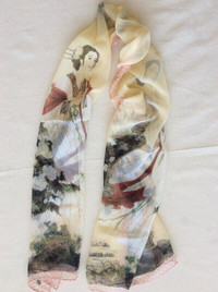 100% Silk Scarf Fashion Floral Design Gift Accessory