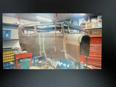 All steel, decent shape. Clean title in my name. Top has been chopped 7.5”, doors stretched 6”, rear...