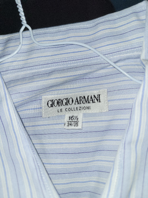 Giorgio Armani Striped Button Down Shirt Shirt 16.5 34/35 in Men's in City of Toronto - Image 2