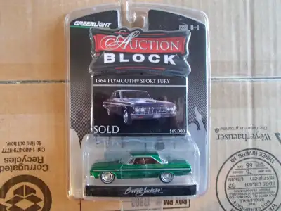 1:64 Greenlight Auction Block BJ S5 1964 Plymouth Sport Fury gm, View more