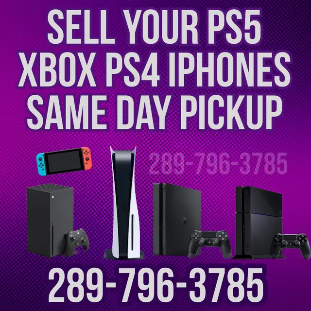 SELL YOUR PS5 XBOX iPHONE PS4 NINTENDO iPAD META in Sony Playstation 5 in St. Catharines - Image 2