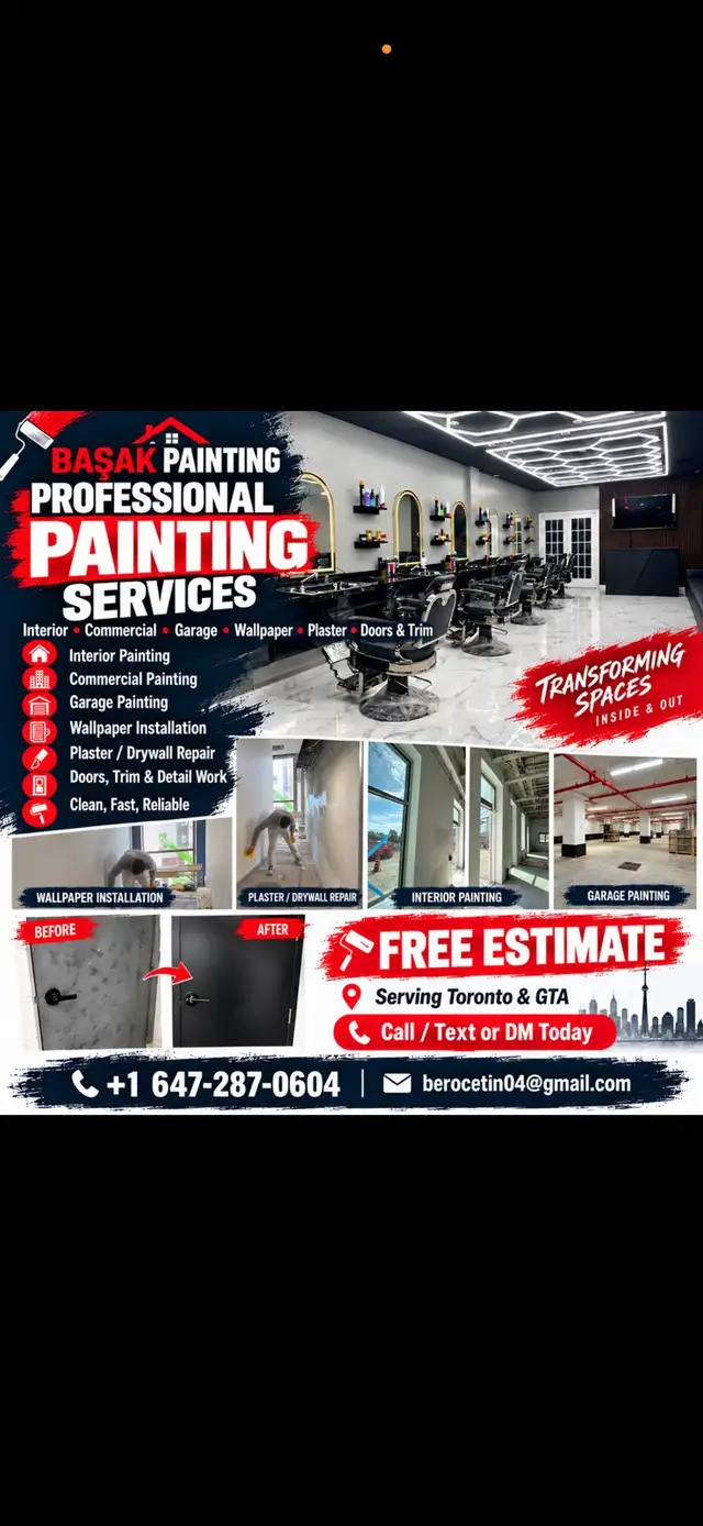 Painting, Wallpaper & Plaster Services - Toronto & GTA