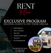 RENT TO OWN - CALL 647-482-0912