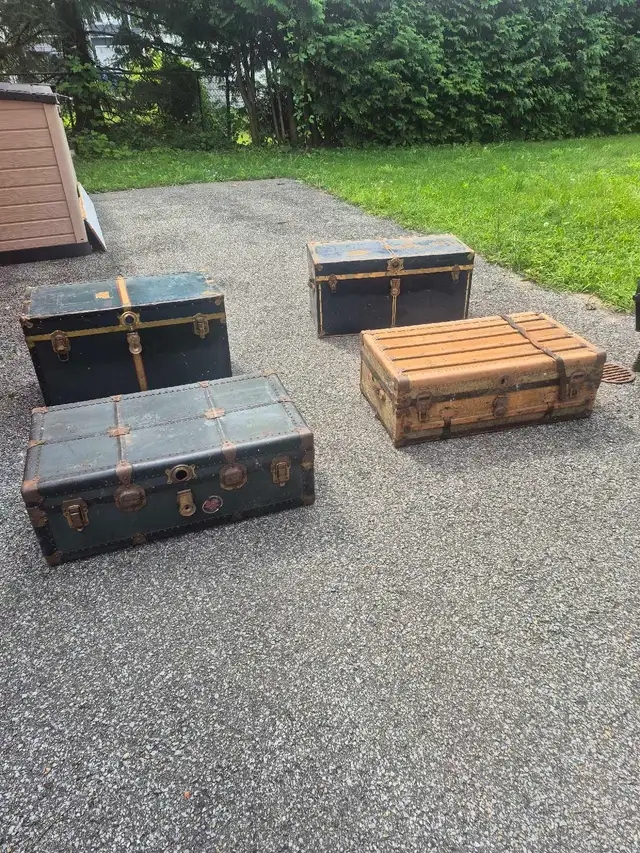 Nice assortment of Steamer Trunks- see description for prices