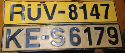 Plaque Immatriculation 30$ Chaque