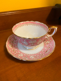 Crown Staffordshire Ellesmere Tea Cup and Saucer . Amazing Set w