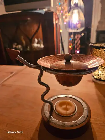 Copper tealight diffuser.  Metallic  design.  Add aromatherapy, View more