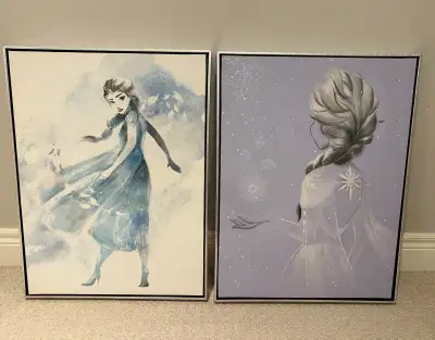 Disneys FrozenAnna & Elsa Painting Lot Large 19 x 25 , View more