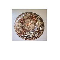 Etched Copper Sunflower Plate Wall Hanger