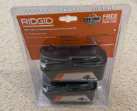 RIDGID 18V 4.0 Ah Lithium-Ion Battery (2-Pack) - SEALED