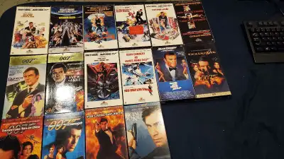 20 dollars for 16 james Bond VHS movies.