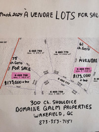 2 LOTS for sale in Wakfield, QC